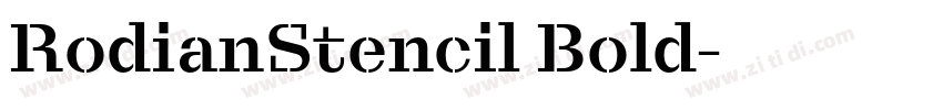 RodianStencil Bold字体转换
